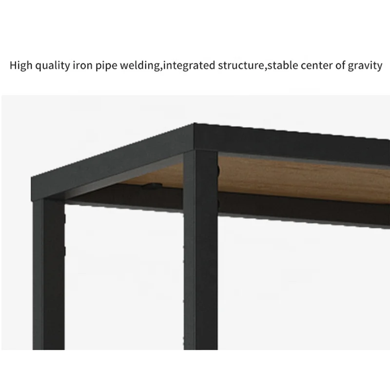 Tube Bookshelf Bookcase For Home Office Metal Frame Glass Shelf Multiple Display Shelves Rack Steel