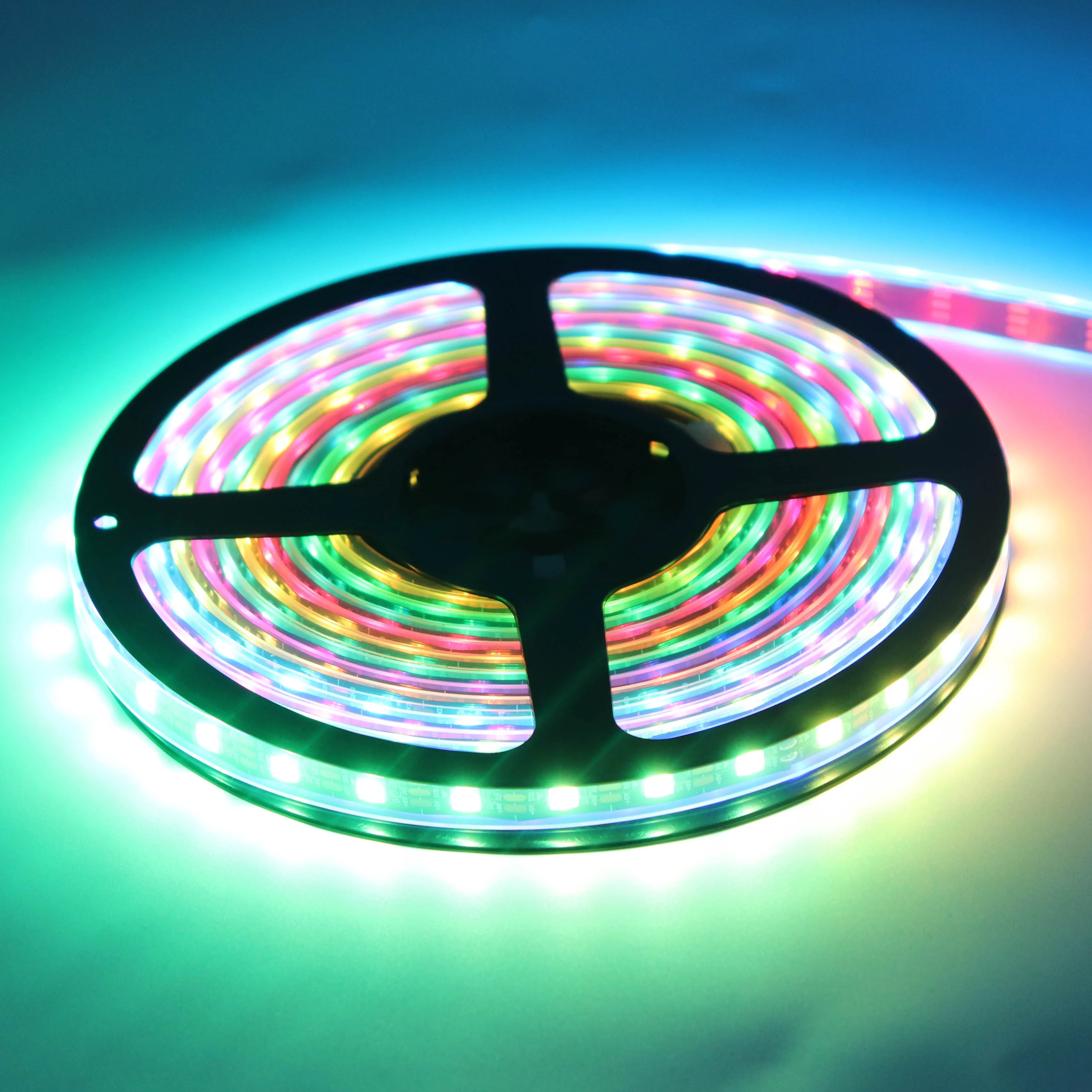 Гибкий силиконовый светодиодный светильник SK6812 5050RGB программируемый внутренний/открытый 30/60/144 светодиодов IP65 пульт дистанционного управления с Bluetooth