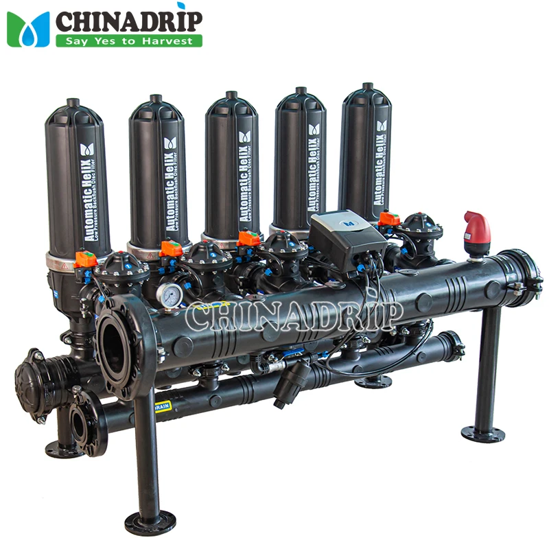 3 Inch 4 Unit Agricultural Irrigation Automatic Back Flushing Self Cleaning  Water Filter System For Drip Irrigation