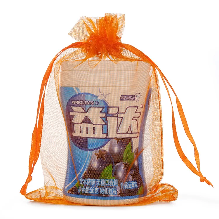 10x15cm White Organza Bags  Low MOQ 100PCS Christmas Gift Favor Mesh Jewelry Pouches Wedding Party Candy Bag 4x6 Inch