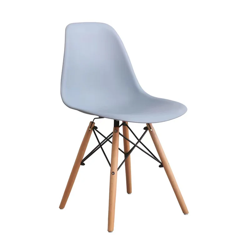 
Modern dining chairs set of 4 nordic style color PP plastic wood chairs for dining room 