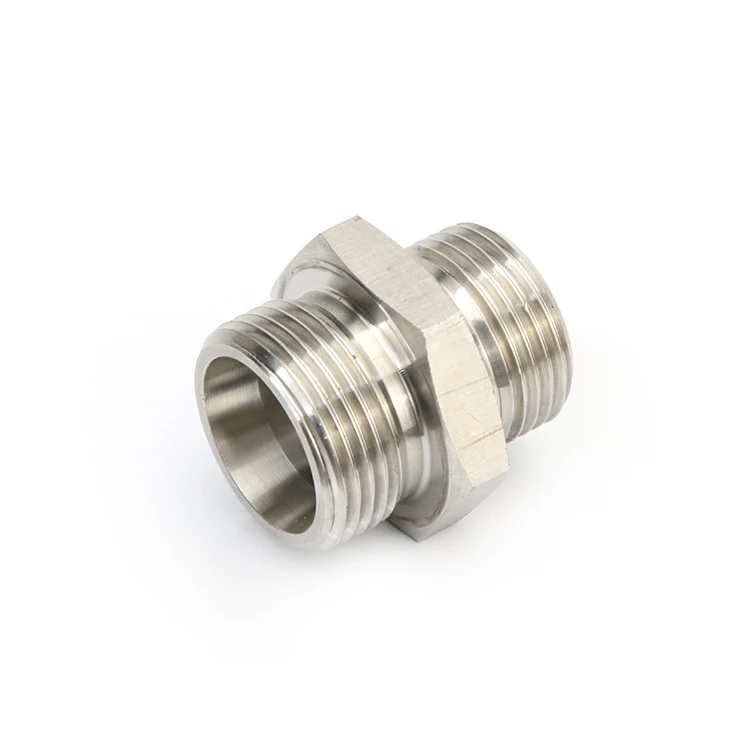 Stainless Steel male and female pipe straight fitting pipe threaded taper joint