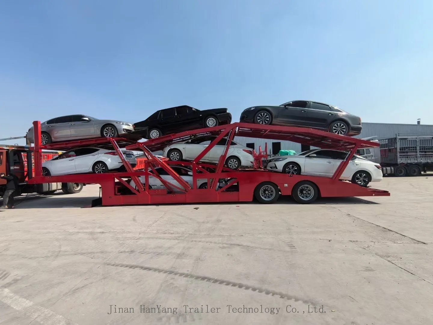 2/3 Axle hydraulic trailer car 4x4 car trailer covered car trailers sale