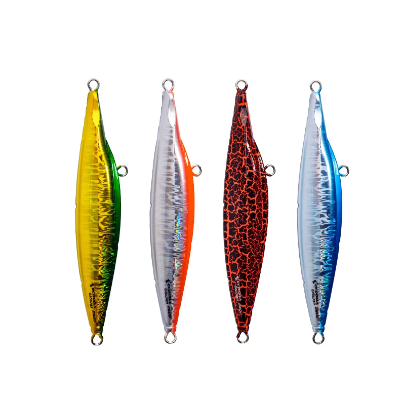Ecooda Grouper Bionic bait flattened body on the side 4 pieces stainless steel nails 3D eye