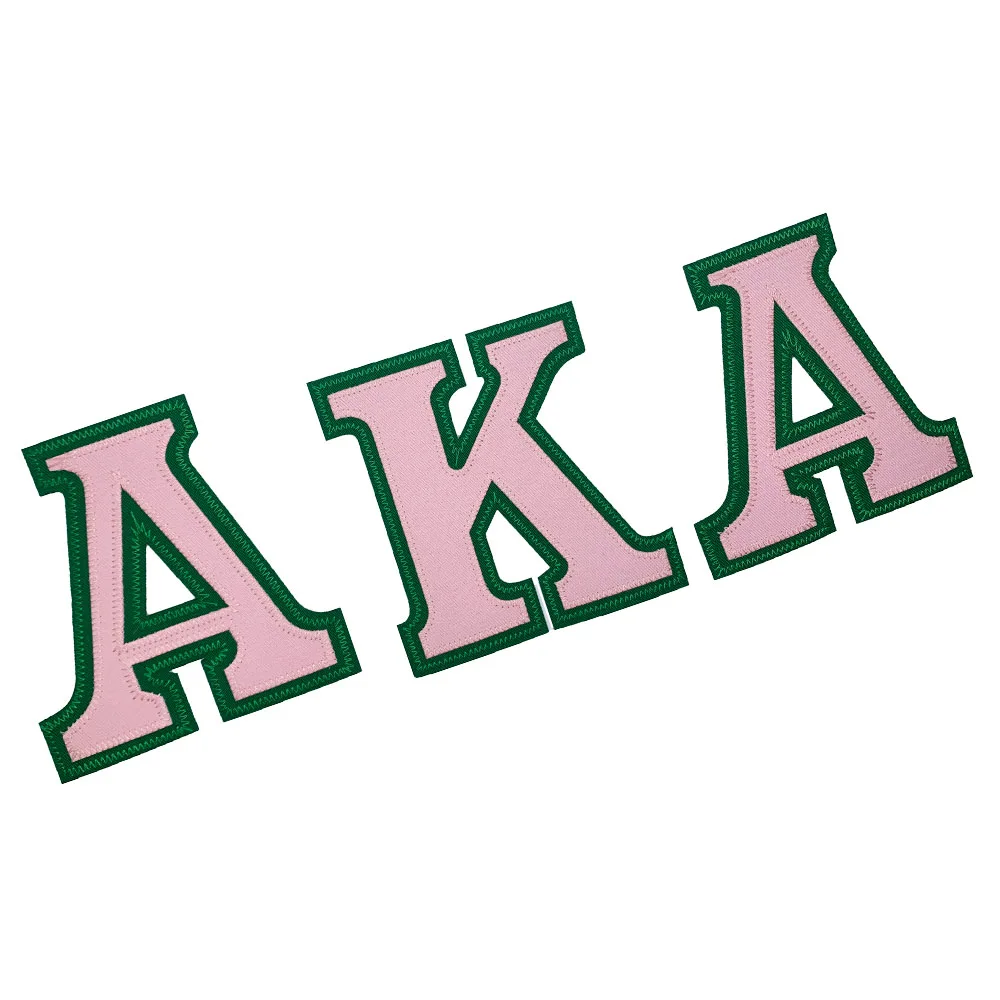 Wholesale heat press sorority aka chenille patches aka iron on patches embroidered