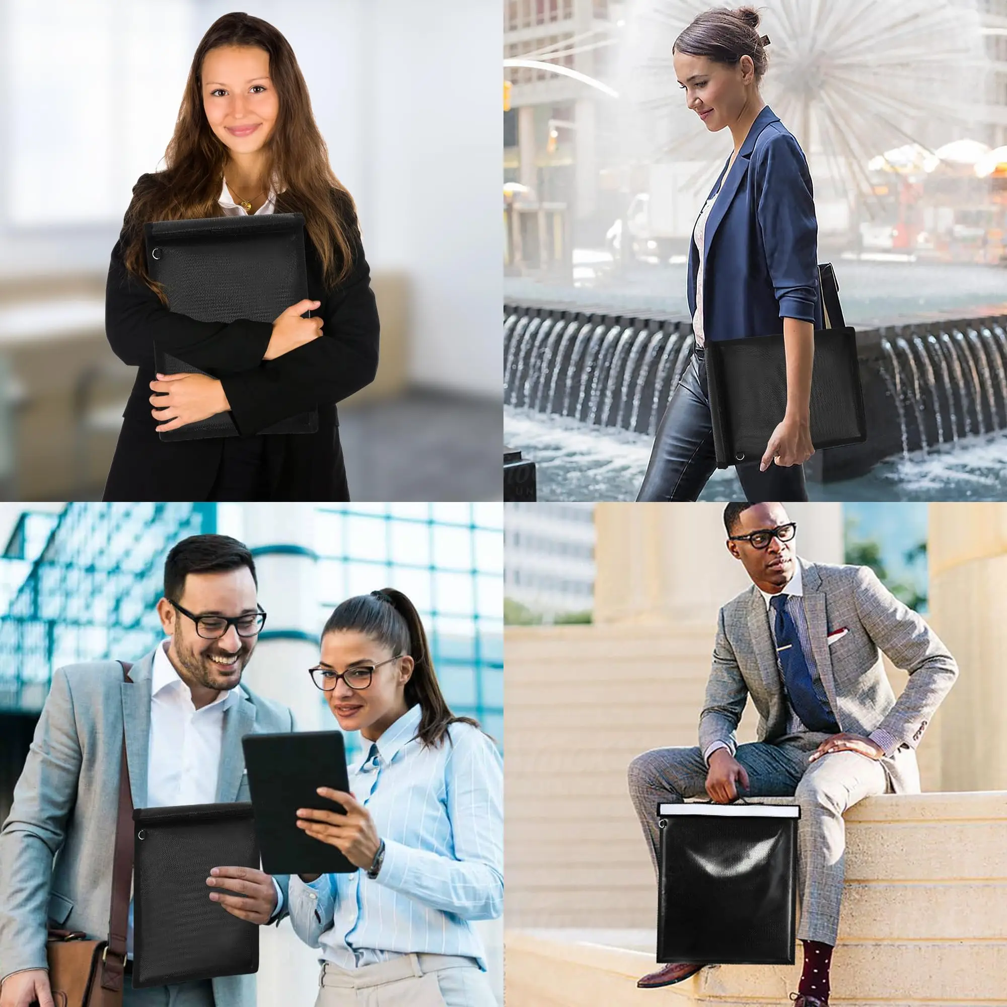 Custom Fireproof 4 pack Faraday Bag, RFID Signal Blocking Bag for Car Key, Phone, Tablet, Laptop