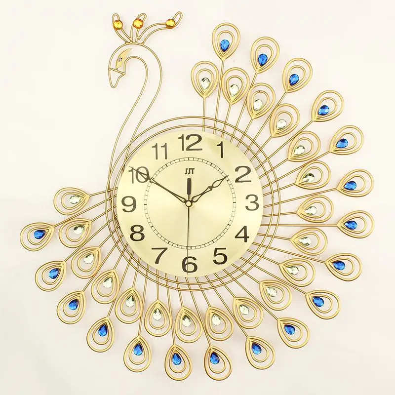 
Best Selling Products Home Decor Art Craft Metal Crystal Home Goods Wall Clocks Themes 