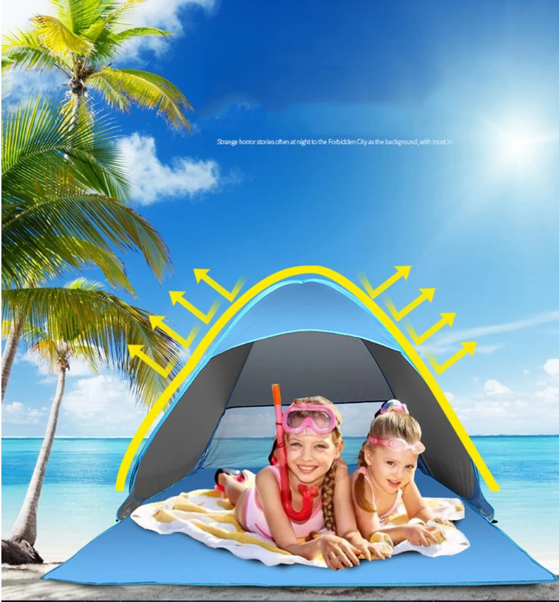 
Wholesale Popular Bulk Beach Tent With Sand Anchor Sunshade Pop Up Beach Tent 