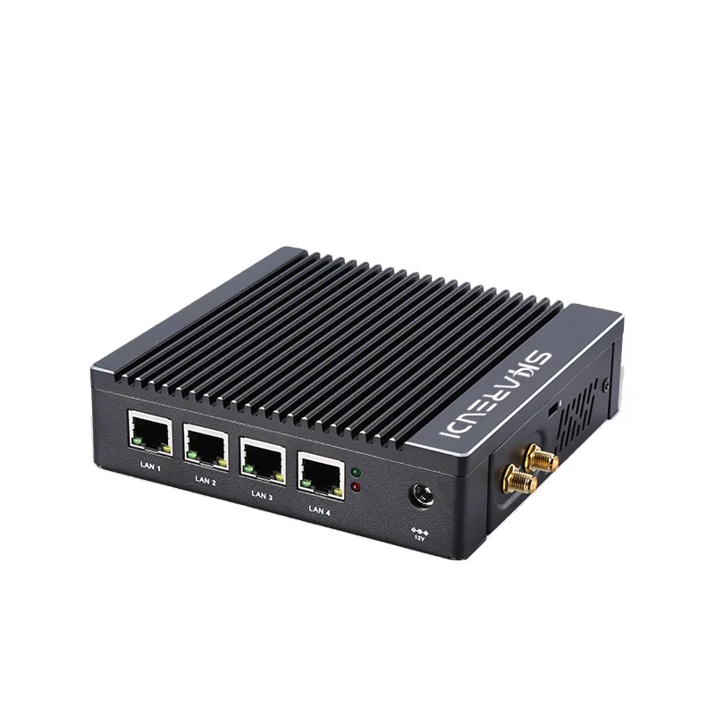 Factory Direct Sale hardware firewall  fanless 4 Lan N3700 Mini PC Industrial pfsense computer for network appliance