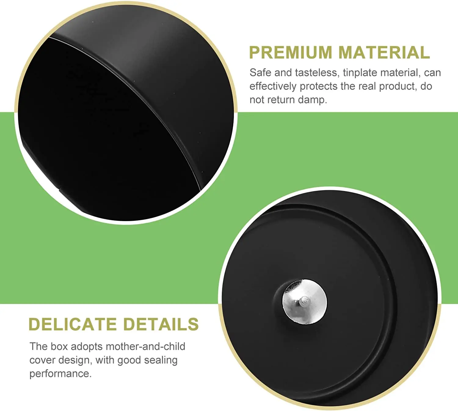 Customized Printing Small Coffee Tea Tin Can With Double Lid Custom Tea Tins