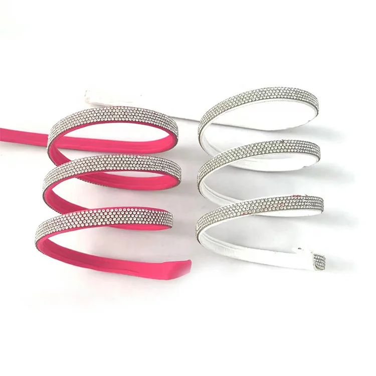 Shoe Boots Spare parts Fashion accessories rhinestone striped shoe decoration crystal rope