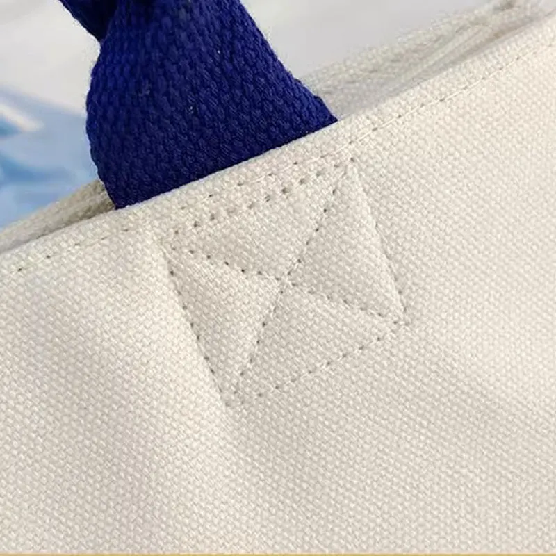 Custom Reusable Printable Logo Plain Blank Larger Fold Heavy Duty Sublimation 12oz Canvas Cotton Super Market Shopping Tote Bag