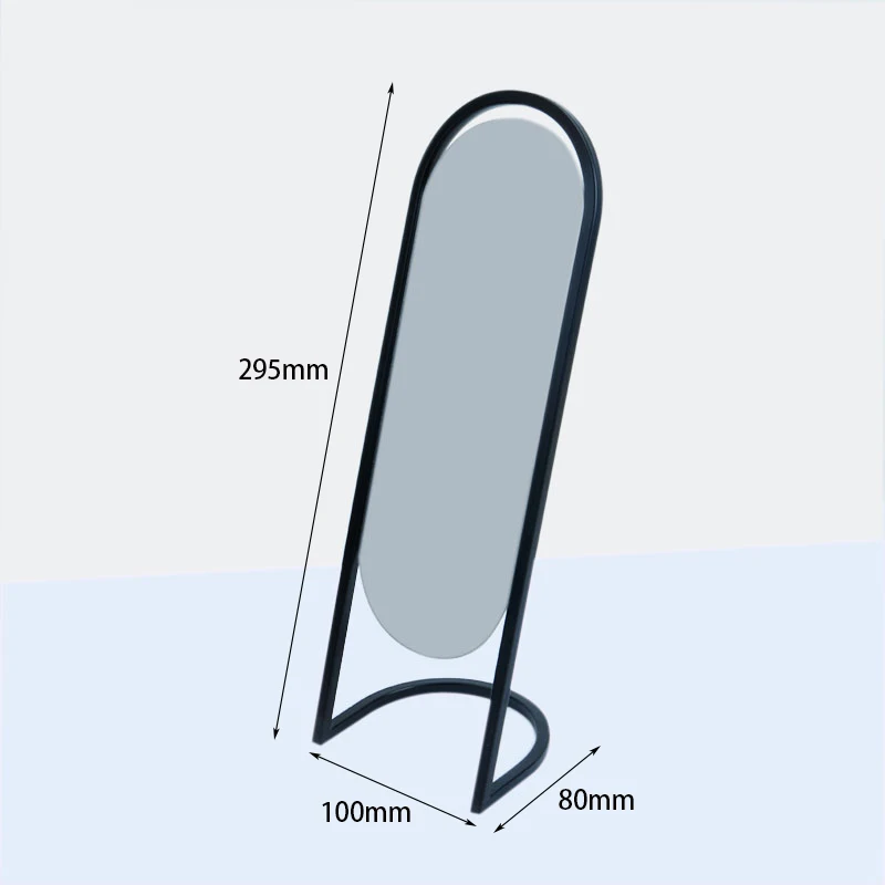 YS1228D Wholesale Customized Doll Furniture Golden White Household BJD Ball Jointed Doll Full-length Metal Floor Mirror