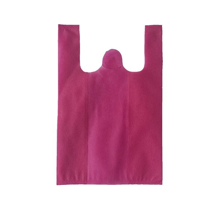 Bottom Gusseted Vest Polypropylene Lamination 80 Gsm Tote D Cut Non-woven Shopping Bag