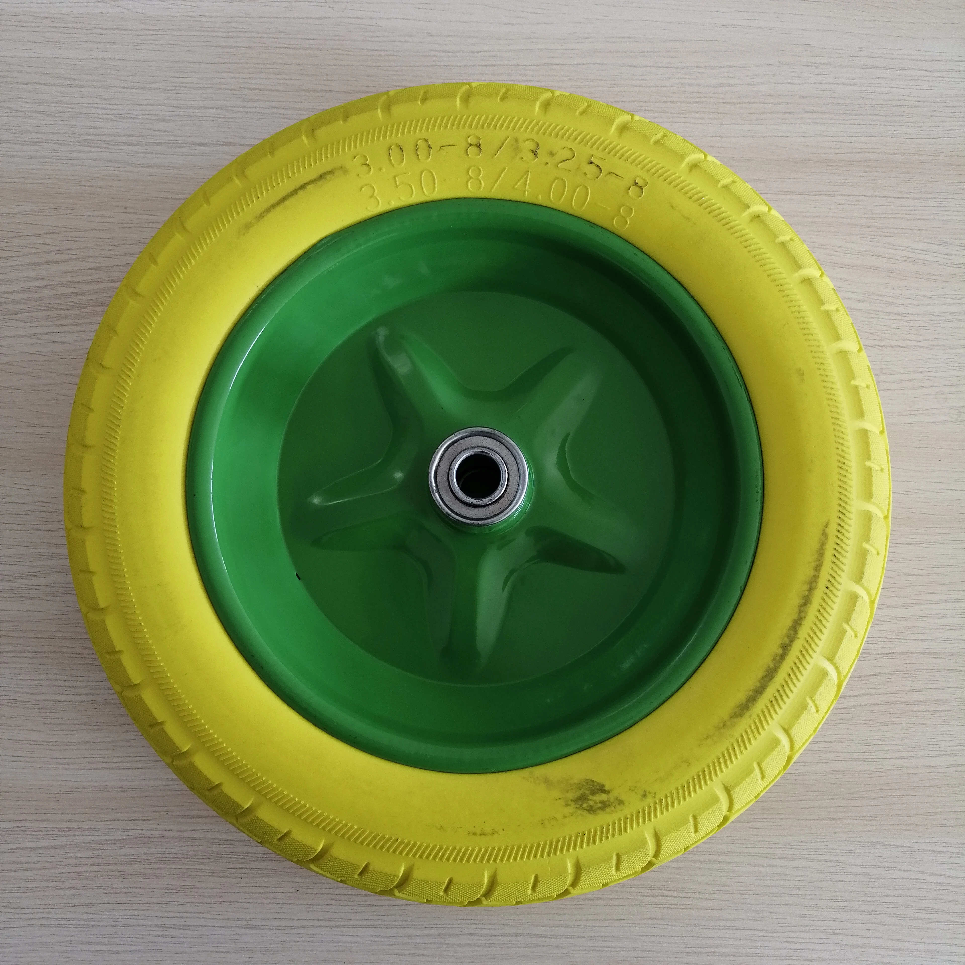 3.50-8  Plastic PU foam wheelchair front wheel  baby toy trolley wheel child stroller solid tyre