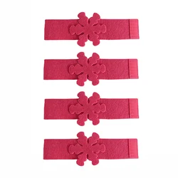 Christmas Snowflake Shaped Napkin Rings Tissue Napkin Buckles High Quality Small Fresh Wedding Party Event Table Decorations