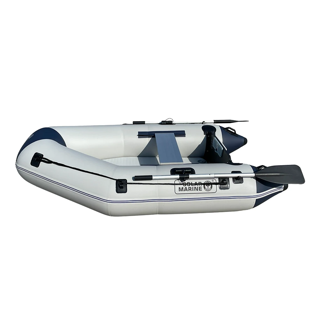 Solar Marine 8.8ft Inflatable Dinghy Fishing Boat Transom Sport Tender Kayak Speed Rowing Canoe Rescue Yacht with Paddles