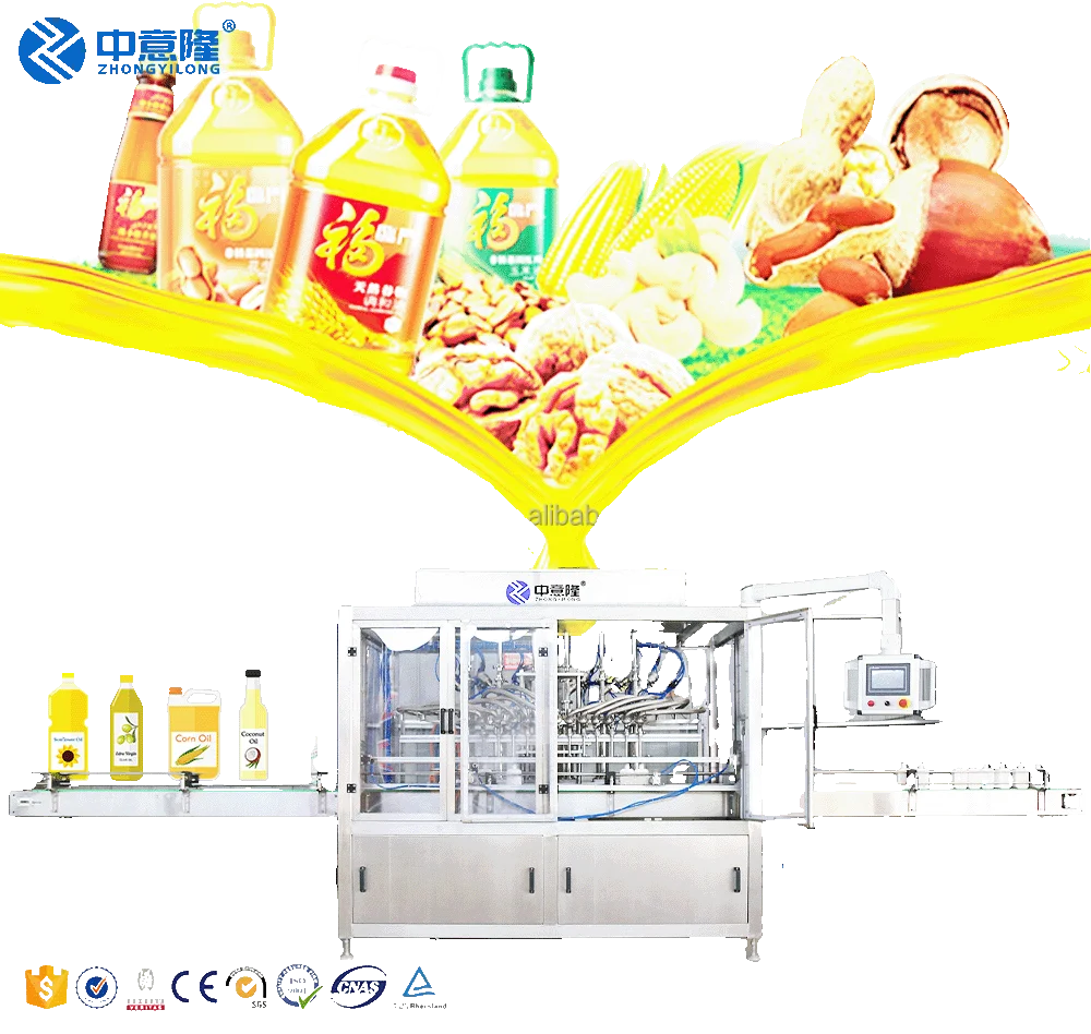 Automatic Olive Sunflower Edible Oil Filling Capping packing Machine For Cooking Oil Production Line
