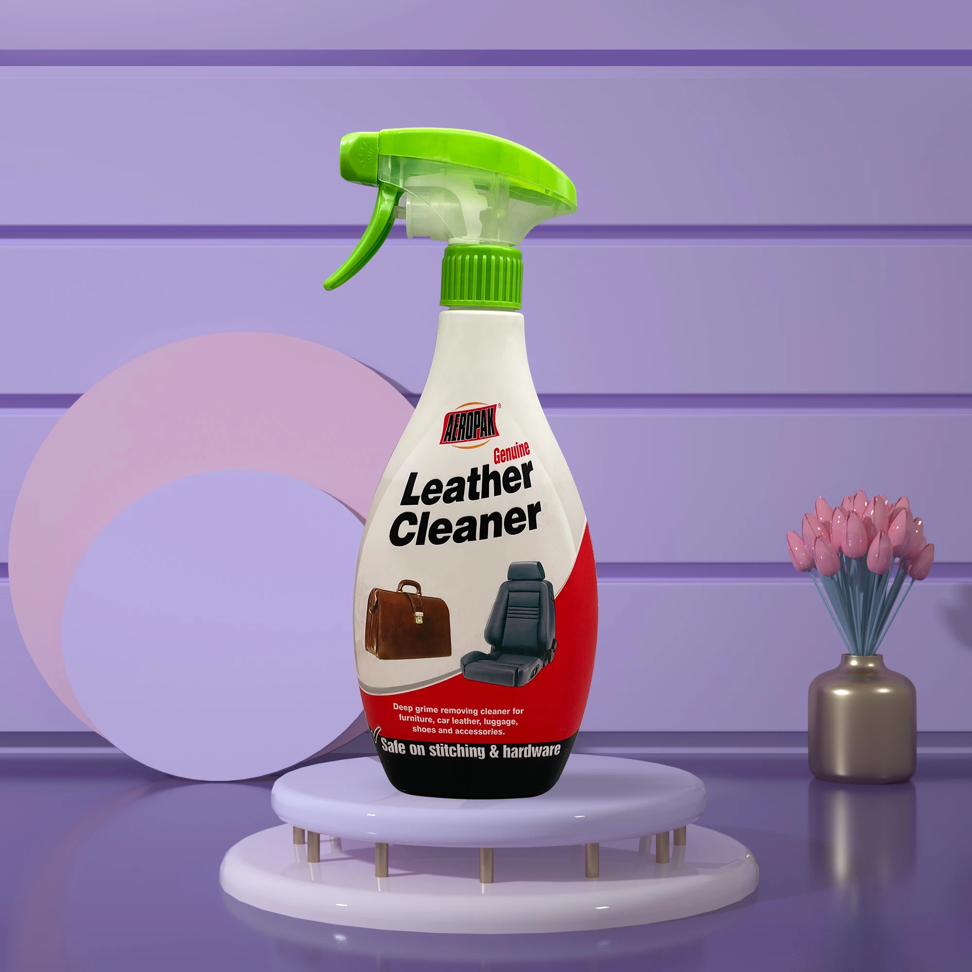 Aeropak Wholesale 500ml Genuine Leather Cleaner Spray for Leather Sofa Bag