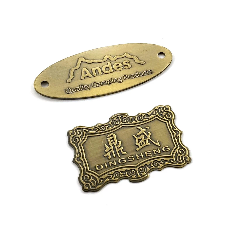 Wholesale Custom Metal Sticker Red Private Wine Label Retro Style Classic Gold Color Whisky Wine Label