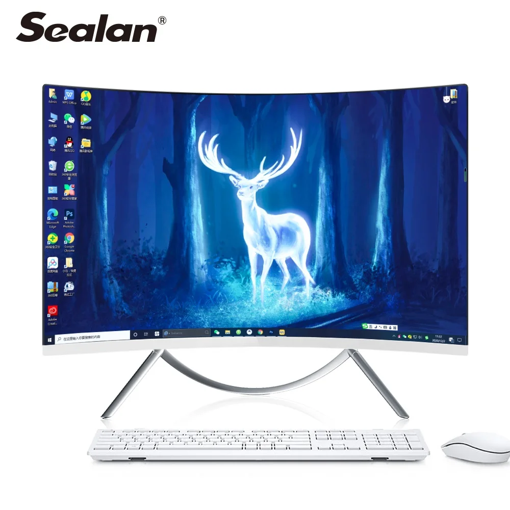 Ноутбуке 27 дюймов Высокое качество двухъядерный Процессор i3 i5 i7 изогнутые aio игровой ПК все в одном компьютере все в одном ПК barebone