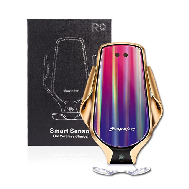 10 Вт Автоматический Датчик Smart для Iphone Charging R9 Air Vent Держатель Телефона Беспроводное Автомобильное Зарядное Устройс