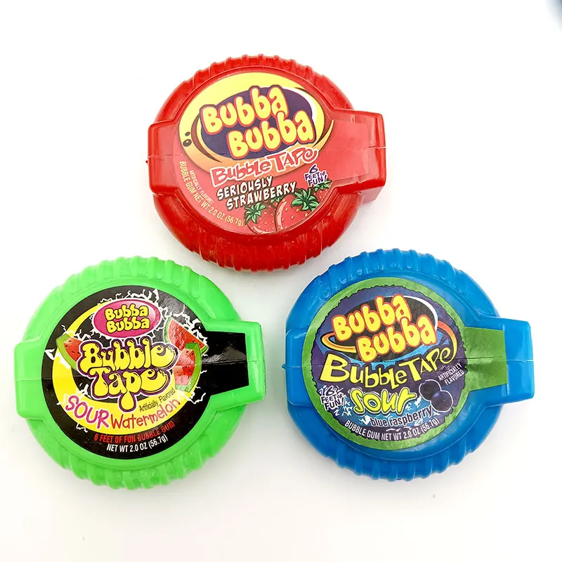 Custom Private Label Hub-ba Bub-ba Same Style Tape Gum Halal Chewing Gum Big Size Bubble Gum Roll