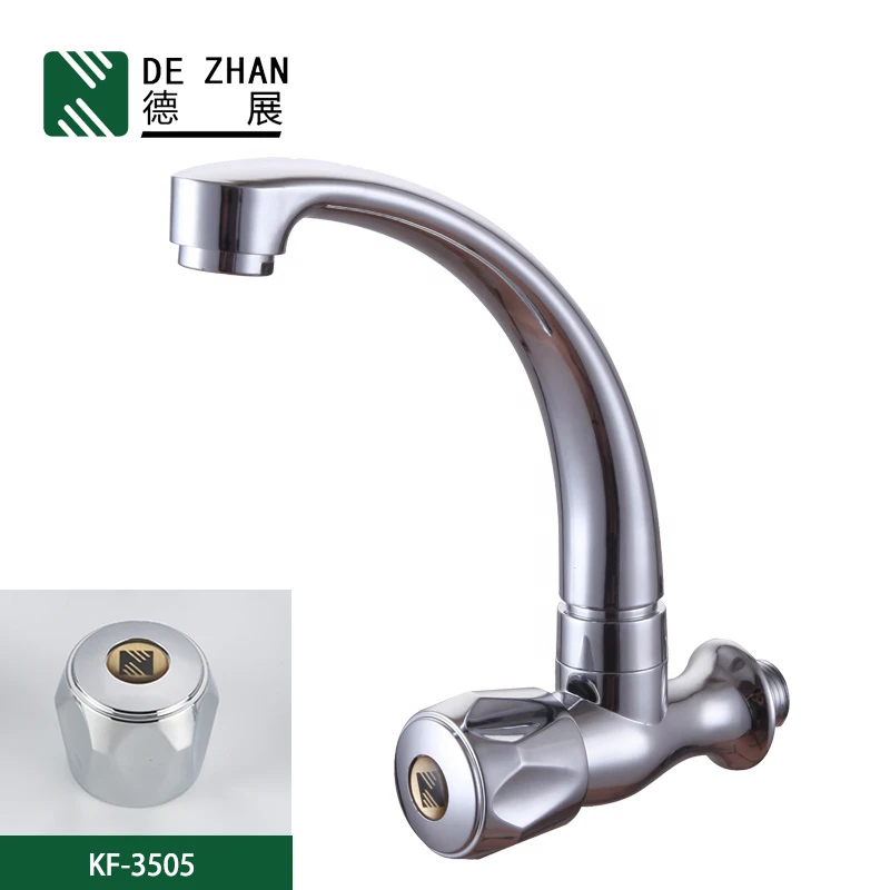 Plastic Single Handle Cold Water Wall Mounted Faucet for Bathroom Kitchen Washbasin Sink