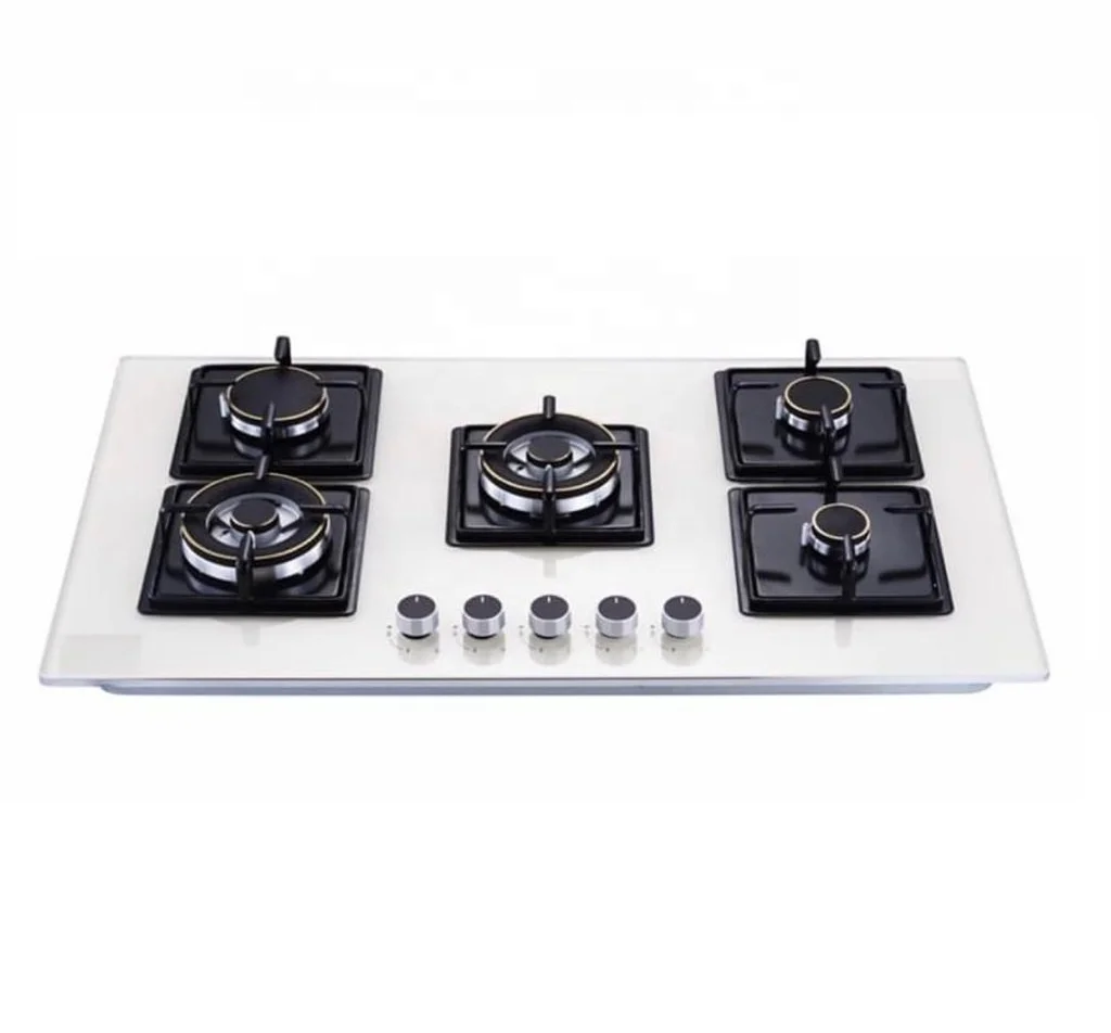 Hot-sale Stainless Steel  Gas Stove Built-in 5 Burners Gas Hob