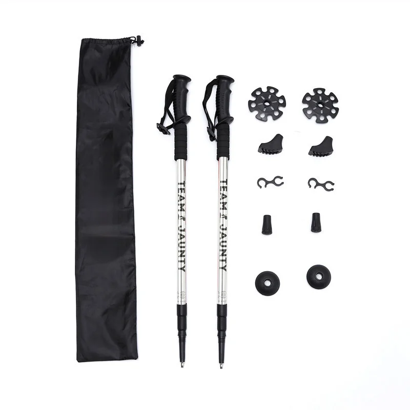 Walking Sticks Telescoping Foldable Self Defense Hiking Trekking Poles Sticks