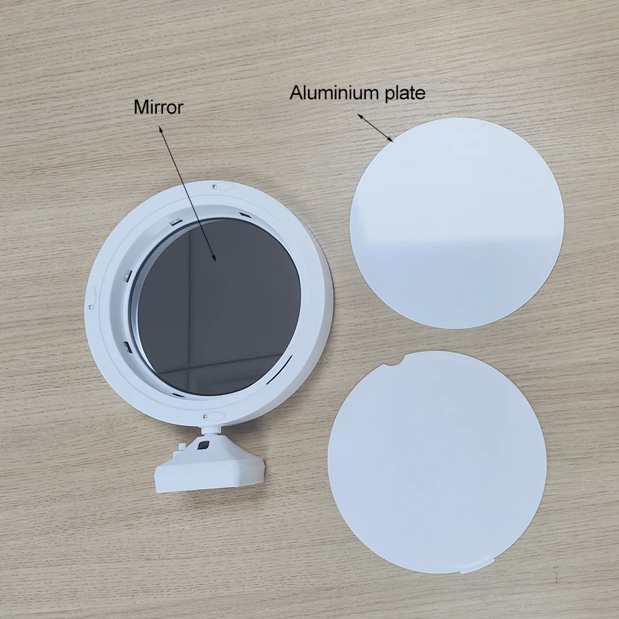 Sublimation Blank Desk Mirror With Led Light Rechargeable Makeup Mirror for Gift