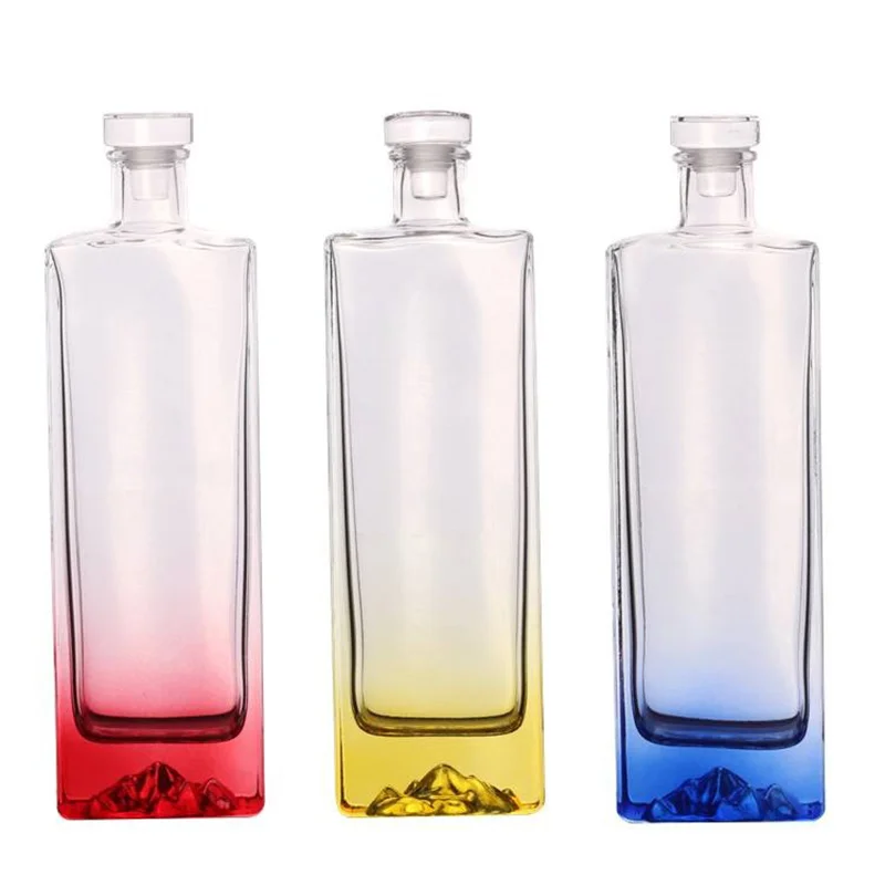 Sample Super Flint Glass Bottle For Brandy Whisky Gin Rum Vodka Tequila Liqueur Alcohol Liquor Spirit 200ml 500ml 750 Ml