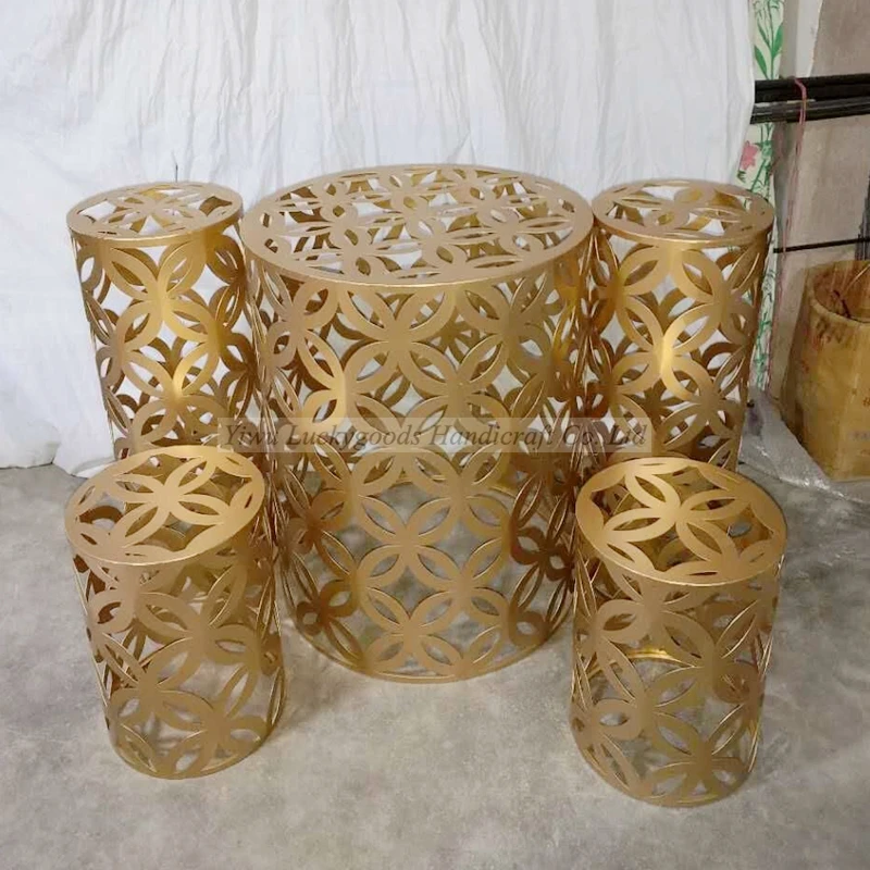 
LK20190816-6 white Wedding walkway pillar square shape flower pattern carved stand for events decoration 
