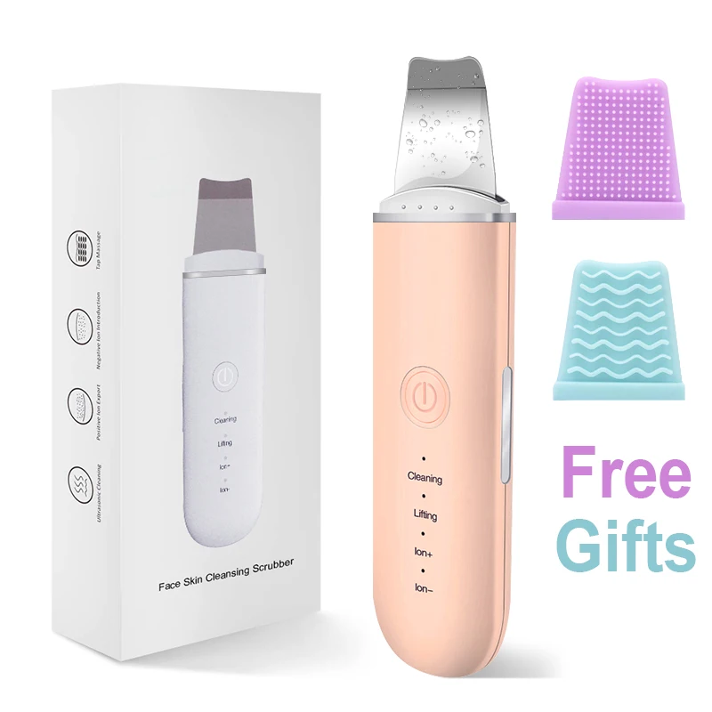 Ultrasonic Facial Skin Scrubber Deep Cleaning Machine Removal Dirt Blackhead Face
