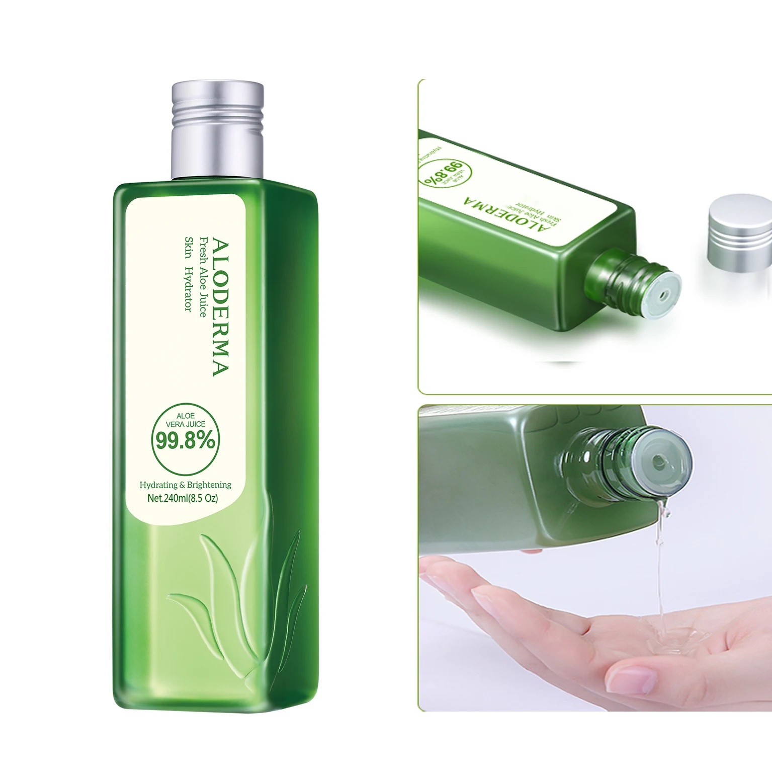 China Organic Aloe Vera farm Skin Toner 99.8% nature aloe vera juice Aloe Instant Hydrater 460ml, skin toner