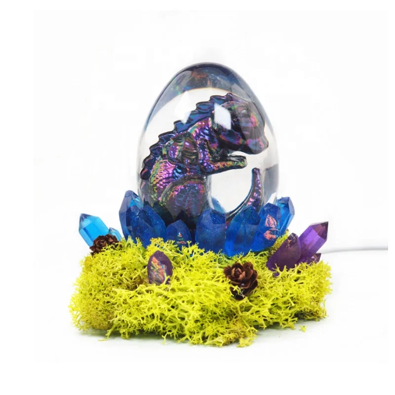 DIY Crystal Egg Shape Resin Mold Dragon Egg Night Light Silicone Mold