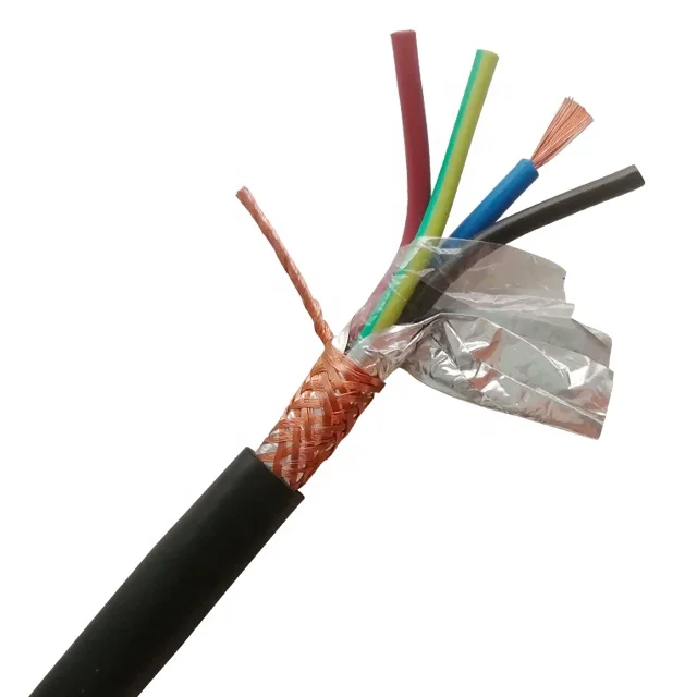 RS485 High Quality Cable 4C Black Pvc Shielded Wire Floor Control Cable Aluminum Foil Braid Od5.9 Ladder Control Cable