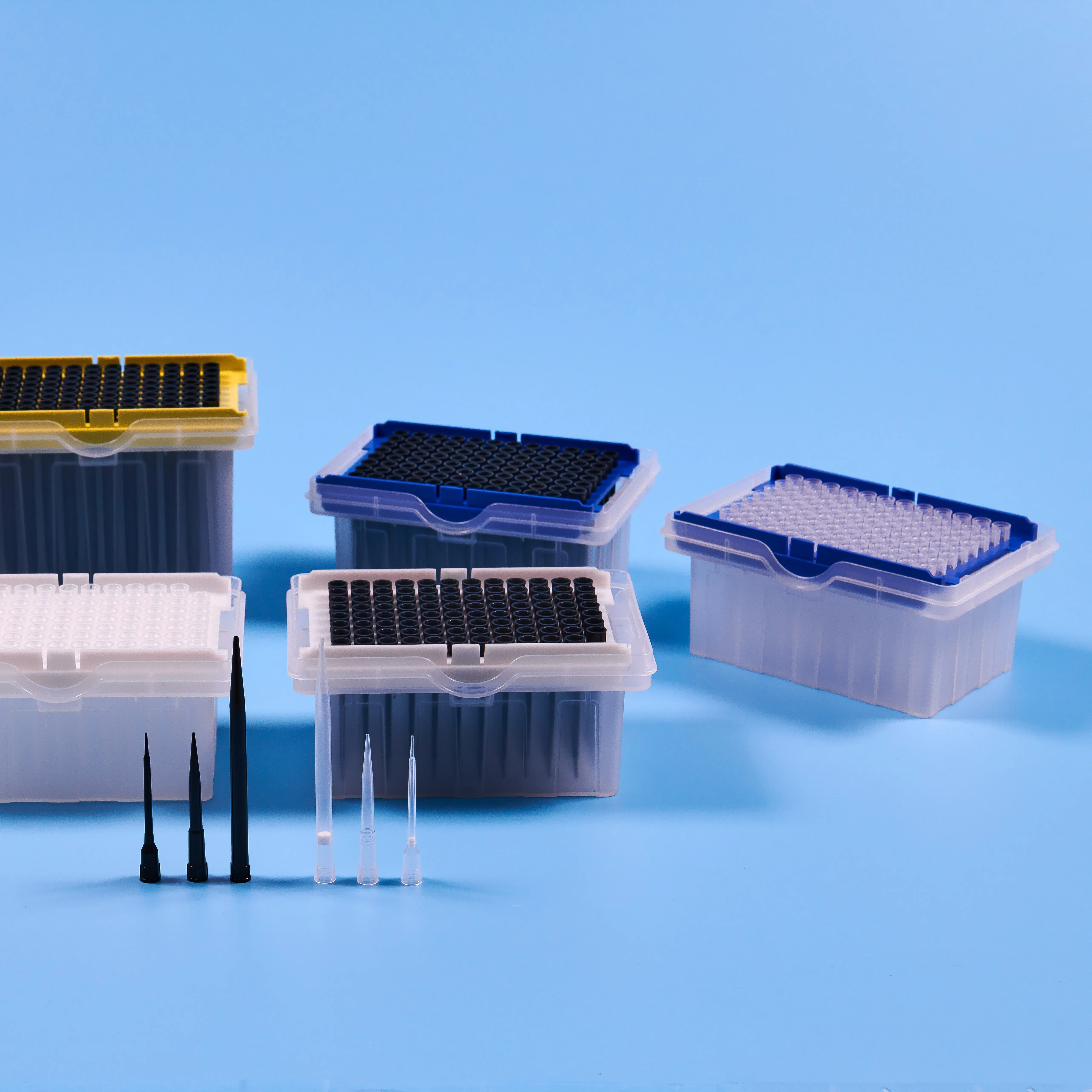 Проводящие наконечники для роботизированной пипетки Tecan 50ul с фильтром