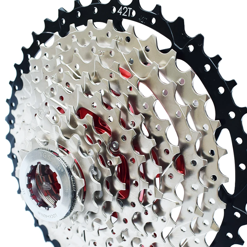 VG SPORTS 10 Speed 11-42T Mountain Bike Cassette Separate Freewheel Aluminum Bracket Sprocket Bicycle FreeWheel