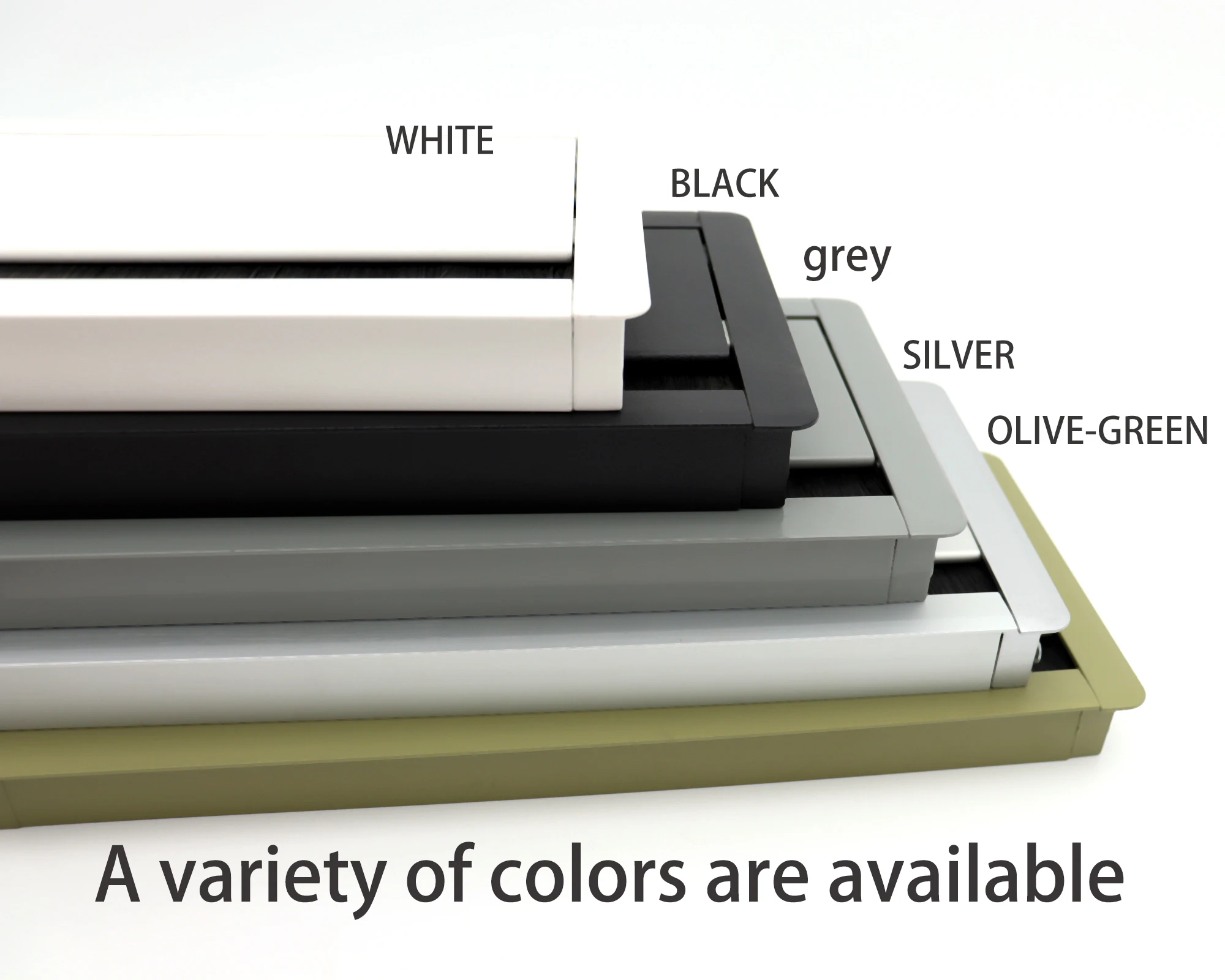 Office  Aluminum alloy Black White  wire hole cover Port desk cable grommets with buffer