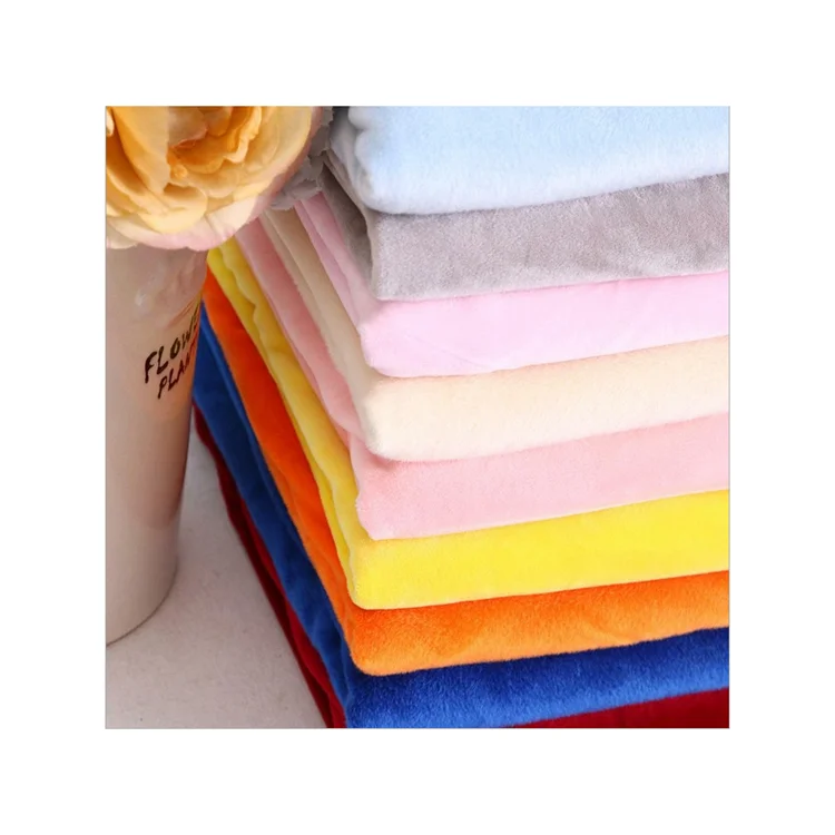 recycled polyester fleece fabric high pile fleece fabric