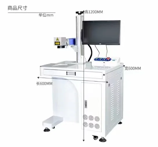 30W 50W Portable Gold and Silver Laser Engraving Machine Fiber Laser Printer for Brass Aluminium Stainless Steel