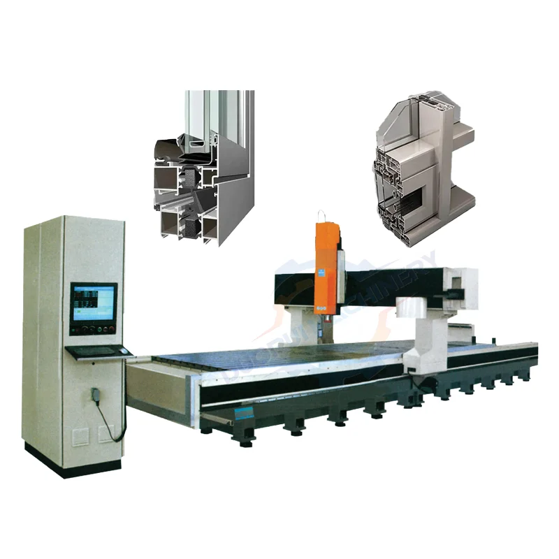 Center Machining Aluminum Processing For 3 Axis Windows Drilling Centres Milling Curtain Wall Profile Cnc Milling Machine