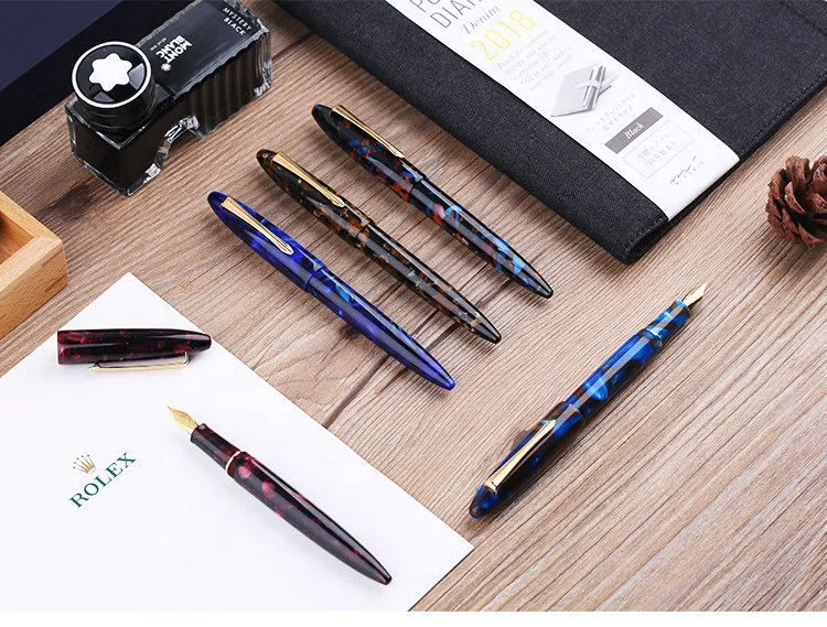 MoonMan Ti200 Titanium Alloy Fountain Pen 14K Gold Pen Hidden nib Adult Student Metal Fountain Pen Made in China