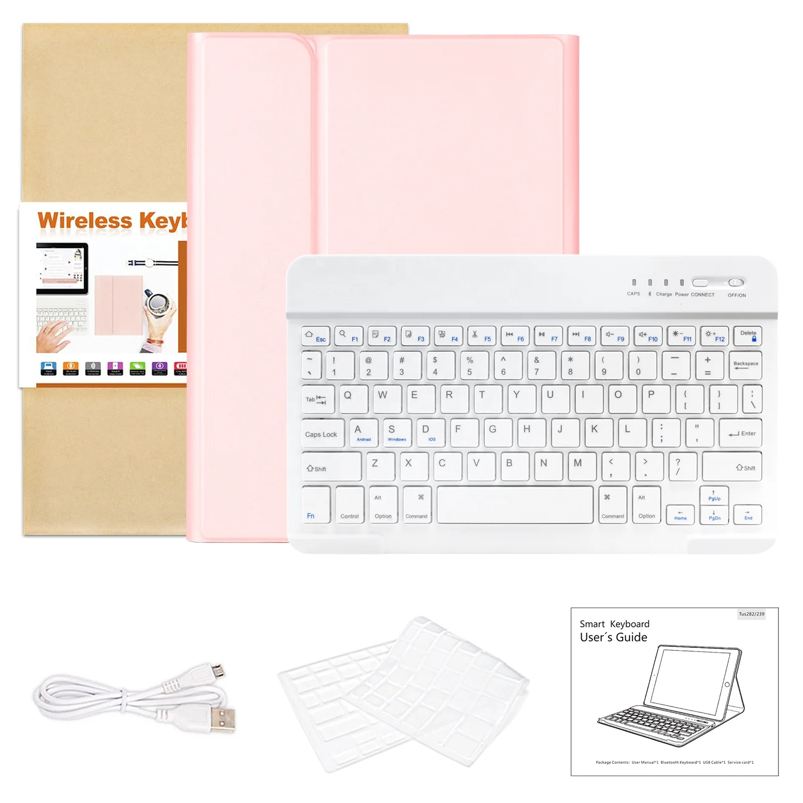 Wireless BT Keyboard for Ipad Air 4 Full Protection Auto Sleep Tablet Cover for Ipad Retail Box Silicon