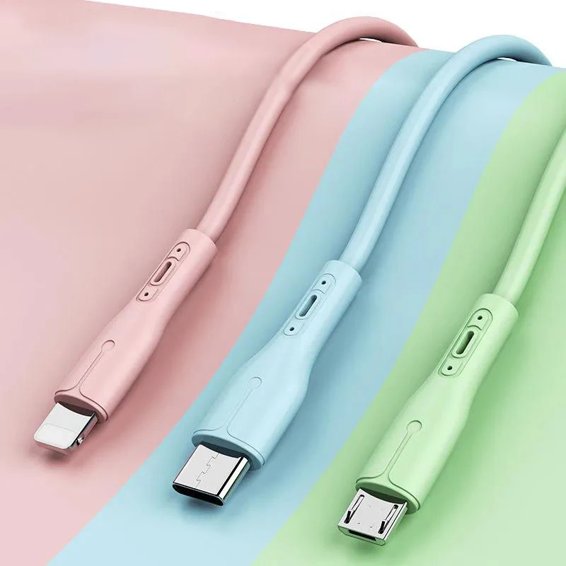 Новое поступление 1,3 м TPE Быстрая зарядка 3 в 1 usb зарядный кабель usb для iphone type c micro usb кабель