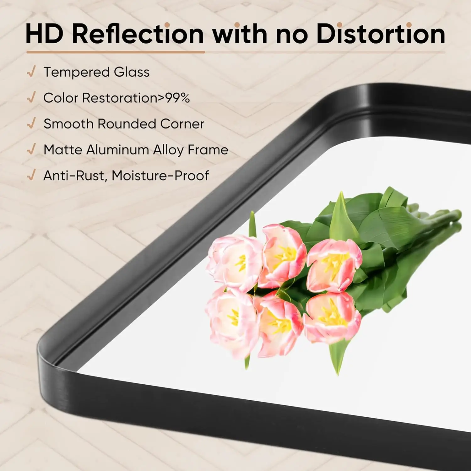 China Hot selling Custom Fashionable Large dressing mirrors wholesale square makeup mirror private label mirror glass vendors