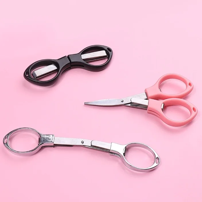 New Nail Glasses Shape Folding Scissor Stainless Steel Multi Functional Stretching 8-shaped Nail Art Tools Scissors