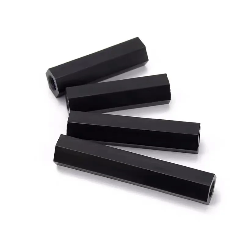 Factory customization black white nylon ABS hex hexagon plastic thick metric washer spacer use for computer