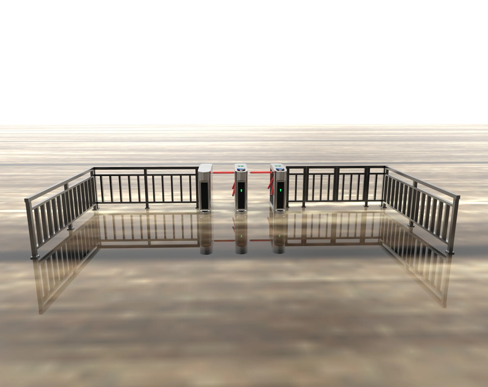 Zoo Outdoor Tourist Attractions Bar code ticket Reader waterproof 3 Arms Spin Rod Tripod Turnstile Gate